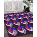 Patterned Orchid Purple Rug in Family Room, pat3510pur