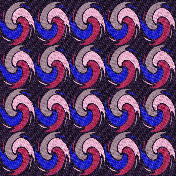 Round Patterned Orchid Purple Rug, pat3510pur