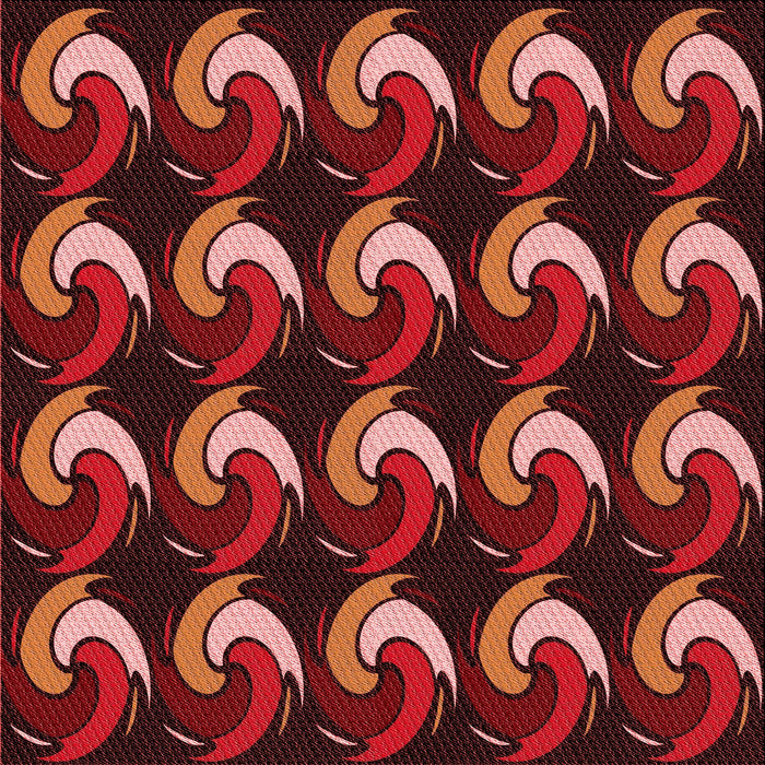 Round Patterned Chestnut Red Rug, pat3510rd