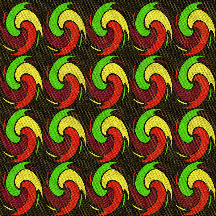 Round Patterned Maroon Red Rug, pat3510yw