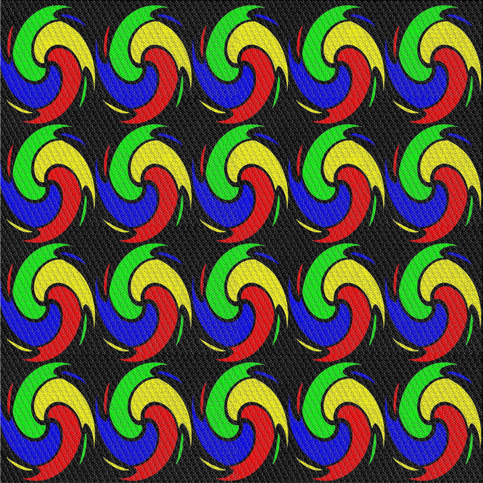 Square Patterned Green Modern Rug, pat3510