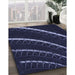 Machine Washable Transitional Deep Periwinkle Purple Rug in a Family Room, wshpat3511blu