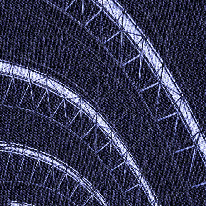 Machine Washable Transitional Deep Periwinkle Purple Rug, wshpat3511blu