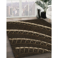 Patterned Red Brown Rug, pat3511brn