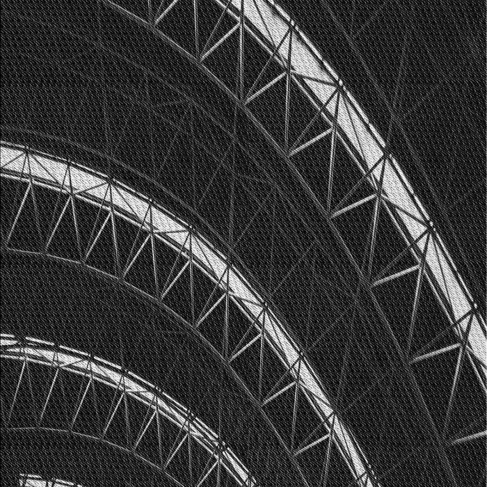 Patterned Black Rug, pat3511gry