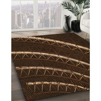 Patterned Saddle Brown Rug, pat3511org