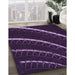 Machine Washable Transitional Deep Purple Rug in a Family Room, wshpat3511pur