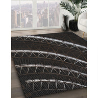 Patterned Black Novelty Rug, pat3511