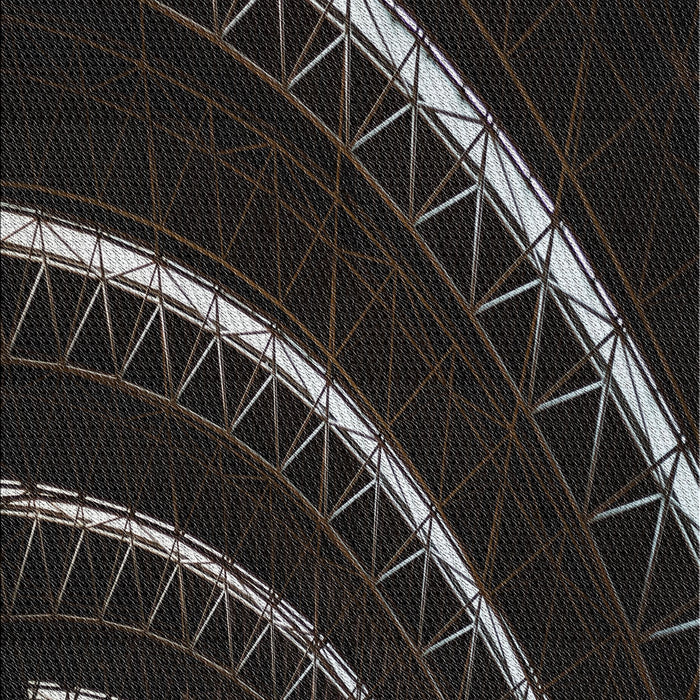 Patterned Black Novelty Rug, pat3511