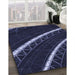 Patterned Deep Periwinkle Purple Rug in Family Room, pat3512blu