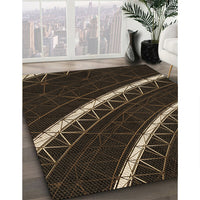 Patterned Midnight Gray Rug, pat3512brn