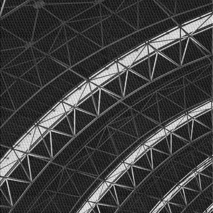 Patterned Black Rug, pat3512gry