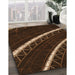 Patterned Sienna Brown Rug in Family Room, pat3512org