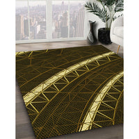 Patterned Midnight Gray Rug, pat3512yw