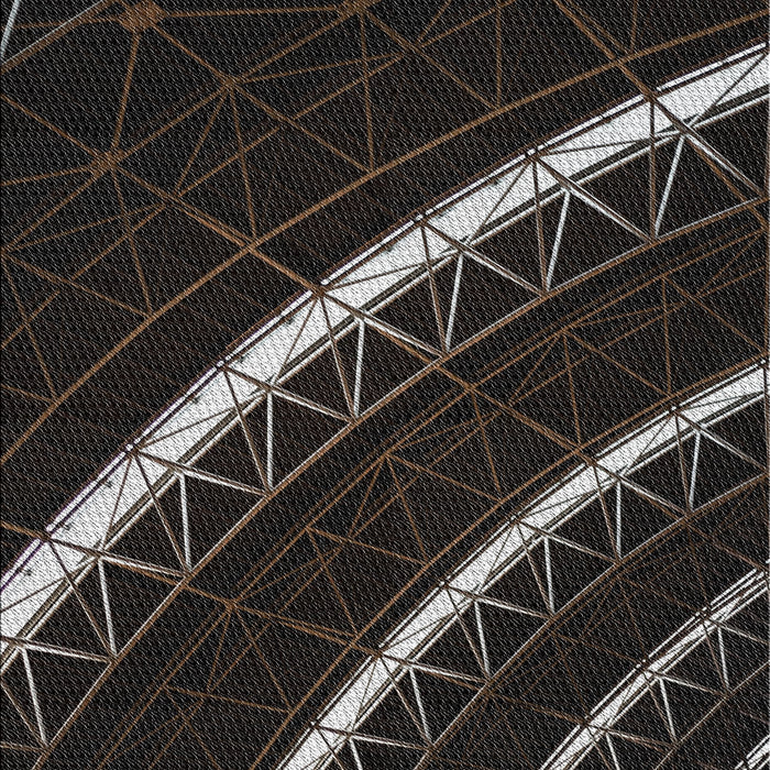 Patterned Black Novelty Rug, pat3512