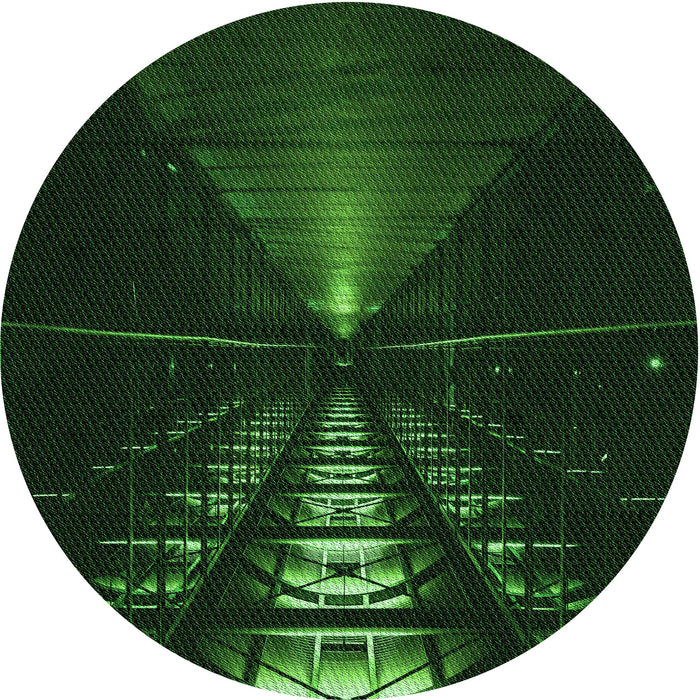 Square Patterned Green Rug, pat3513grn