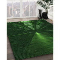 Patterned Green Rug, pat3513grn