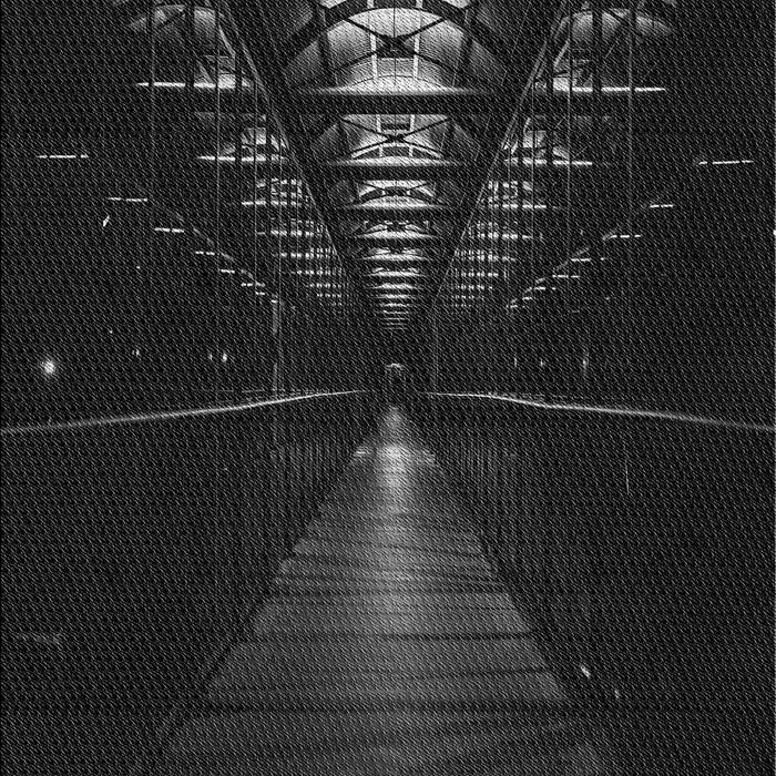 Patterned Black Rug, pat3513gry