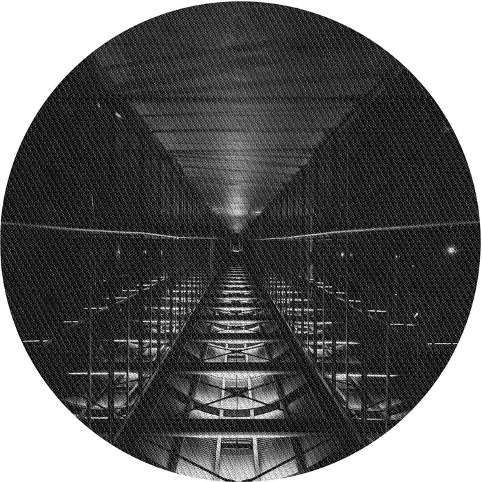 Square Patterned Black Rug, pat3513gry