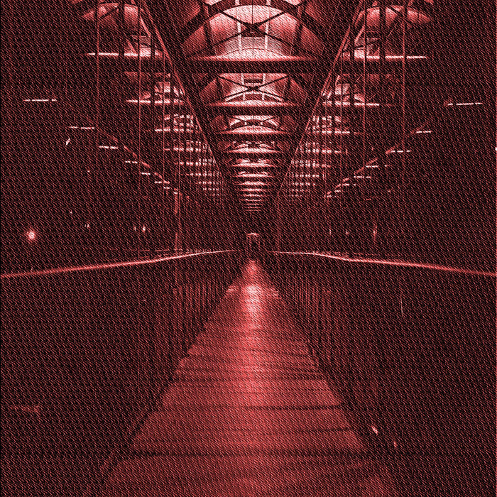 Patterned Dark Scarlet Red Rug, pat3513rd