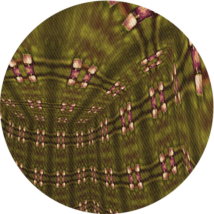 Square Patterned Bakers Brown Rug, pat3514org