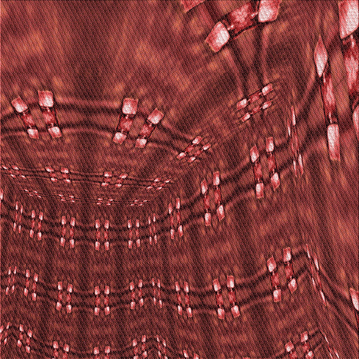 Round Patterned Red Rug, pat3514rd