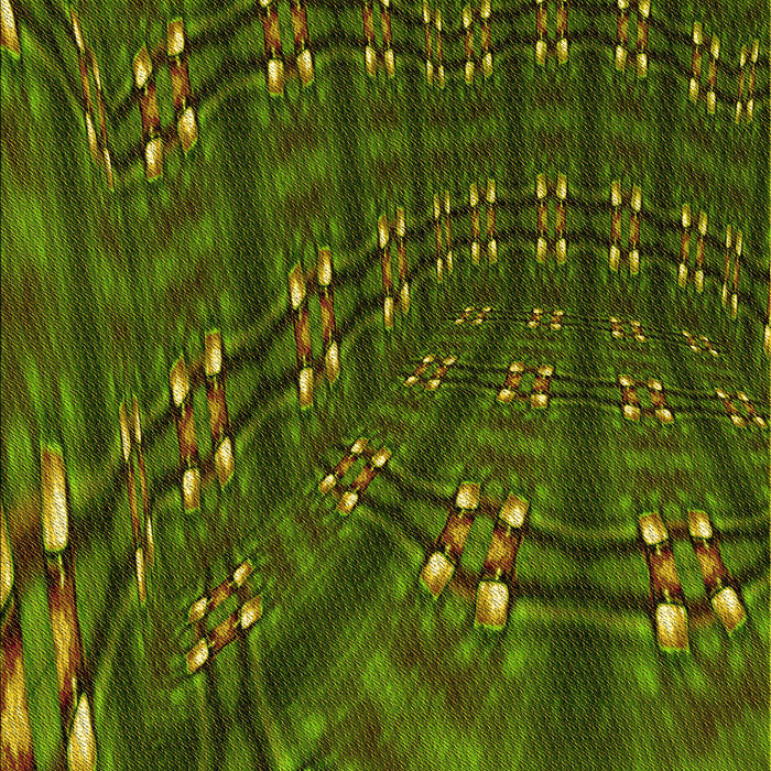 Patterned Dark Forest Green Rug, pat3514yw