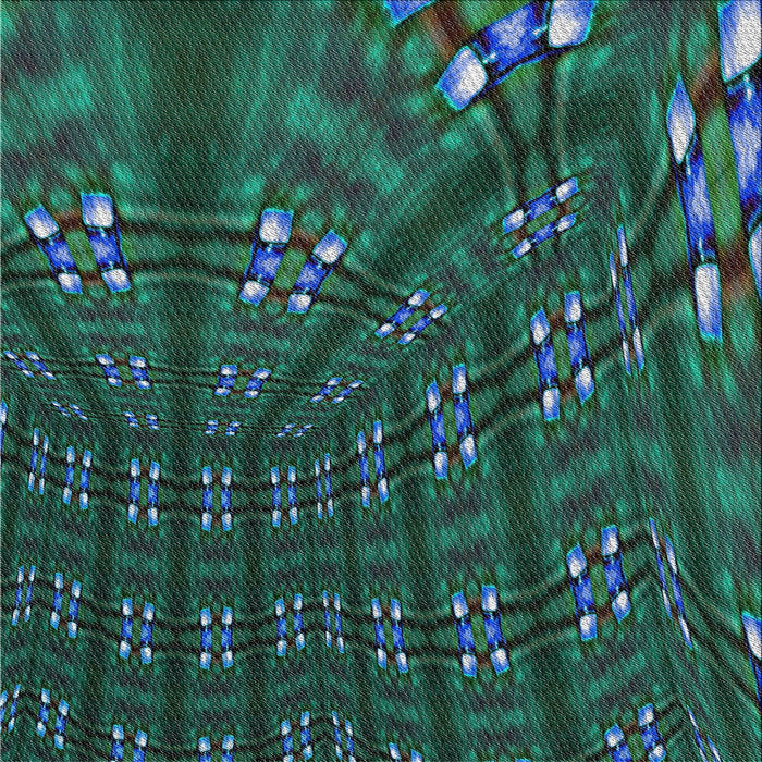 Square Patterned Earth Green Novelty Rug, pat3514