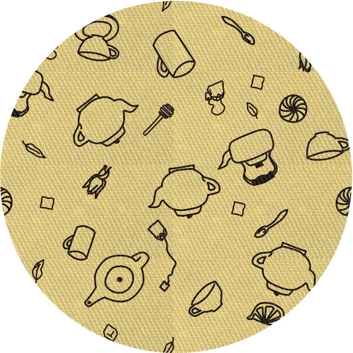 Square Machine Washable Transitional Caramel Brown Rug in a Living Room, wshpat3515brn