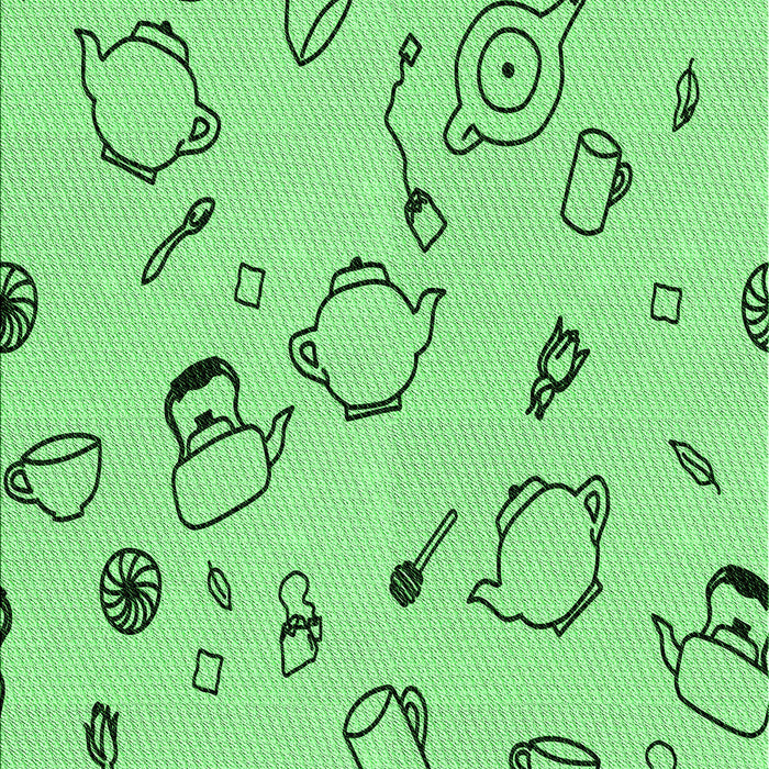 Patterned Jade Green Rug, pat3515grn