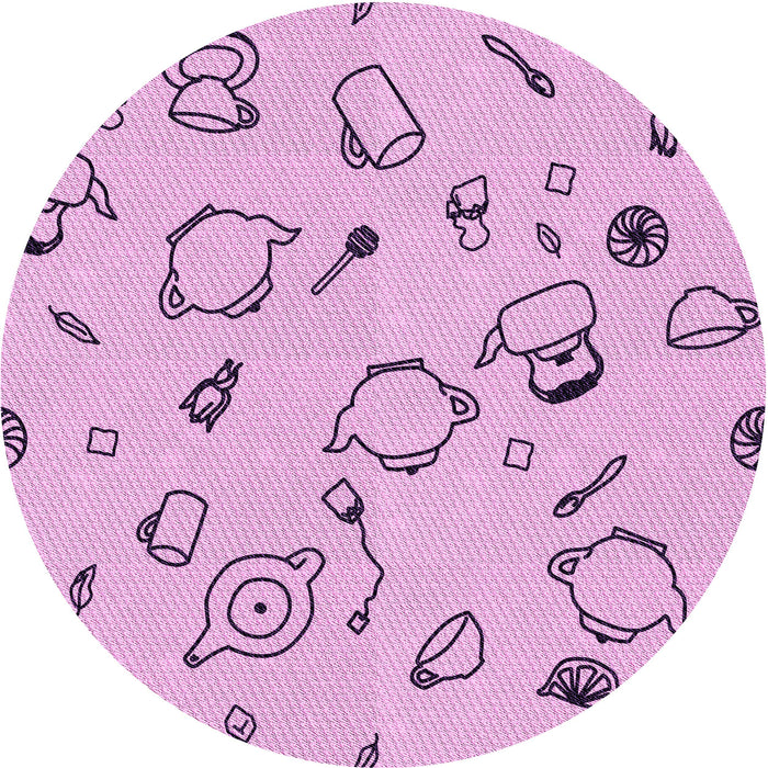 Square Machine Washable Transitional Orchid Purple Rug in a Living Room, wshpat3515pur