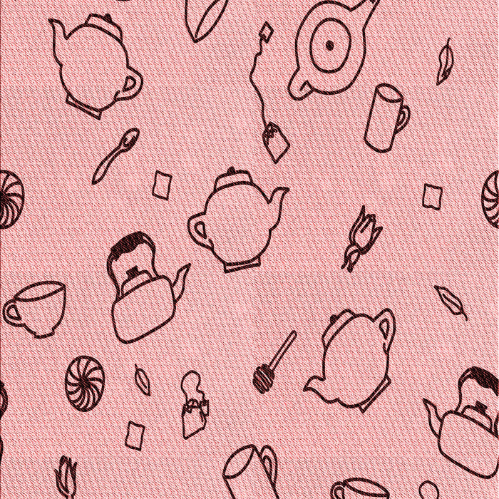 Patterned Red Rug, pat3515rd