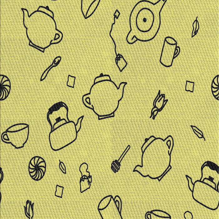 Patterned Neon Yellow Novelty Rug, pat3515