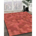 Machine Washable Transitional Bright Orange Rug in a Family Room, wshpat3516rd