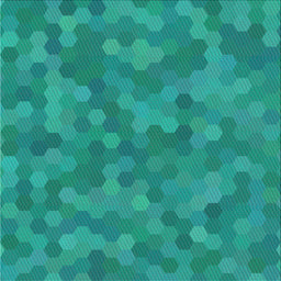 Square Patterned Dark Turquoise Green Modern Rug, pat3516