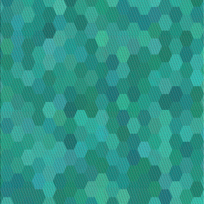 Patterned Dark Turquoise Green Modern Rug, pat3516