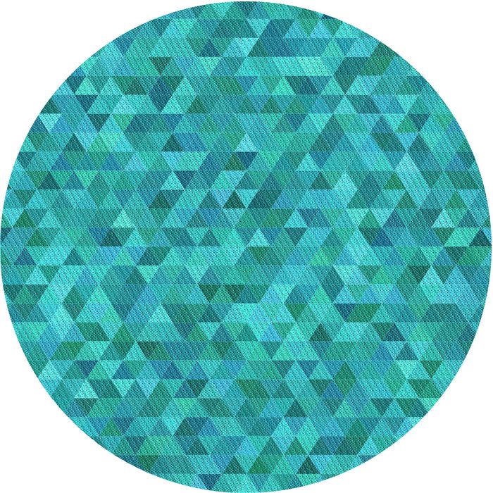 Square Patterned Aqua Cyan Blue Rug, pat3517lblu