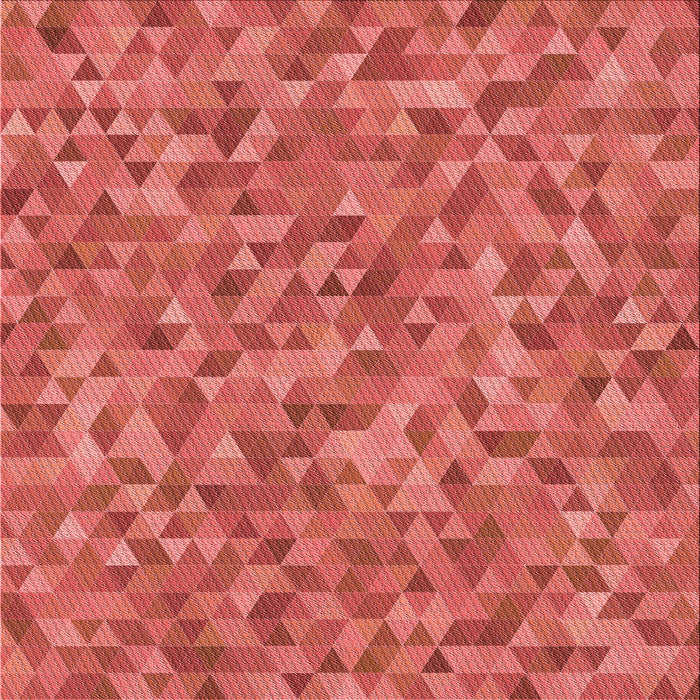 Round Patterned Tomato Red Rug, pat3517rd