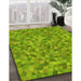 Patterned Pistachio Green Rug in Family Room, pat3517yw