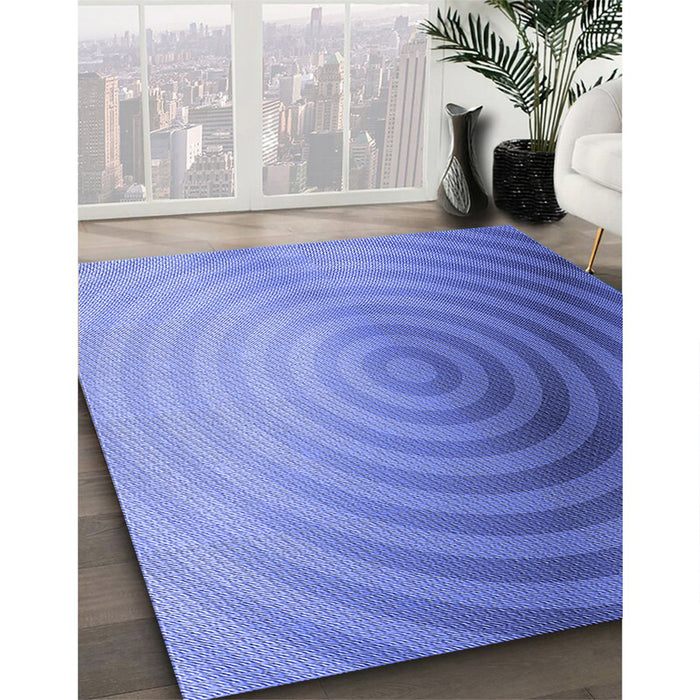 Machine Washable Transitional Sky Blue Rug in a Family Room, wshpat3518blu