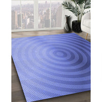 Patterned Sky Blue Rug, pat3518blu