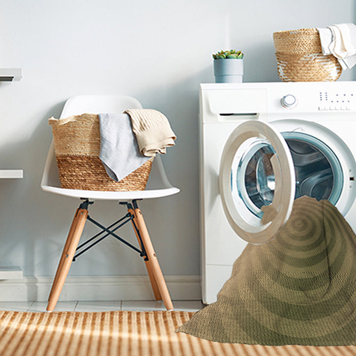 Machine Washable Transitional Oak Brown Rug in a Washing Machine, wshpat3518brn