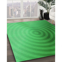 Patterned Neon Green Rug, pat3518grn