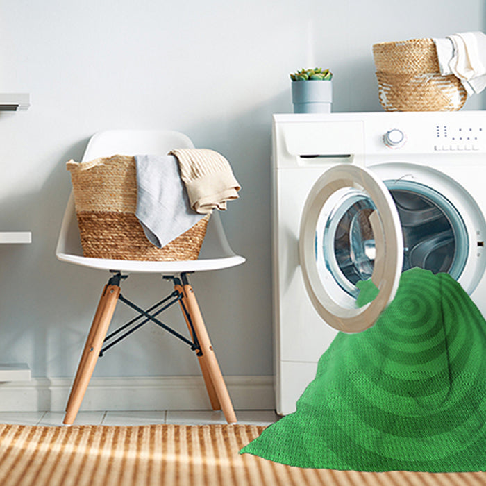 Machine Washable Transitional Neon Green Rug in a Washing Machine, wshpat3518grn