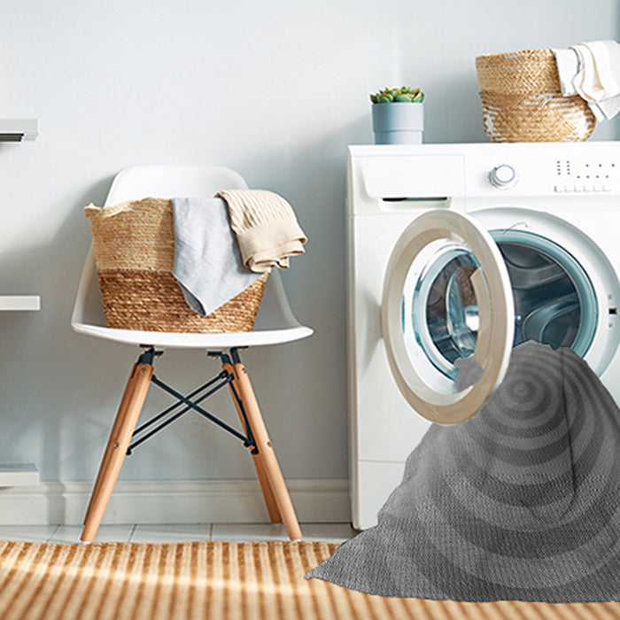 Machine Washable Transitional Ash Gray Rug in a Washing Machine, wshpat3518gry