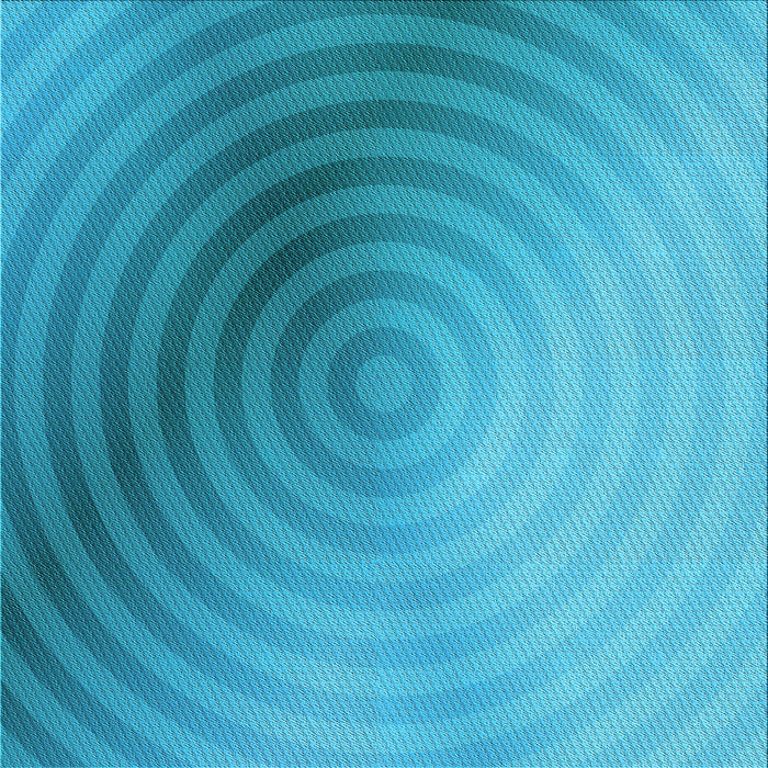 Round Patterned Dark Turquoise Green Rug, pat3518lblu