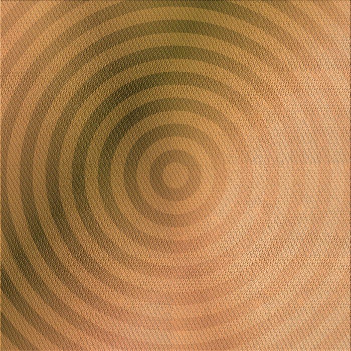 Round Patterned Orange Rug, pat3518org