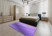 Patterned Purple Rug in a Bedroom, pat3518pur