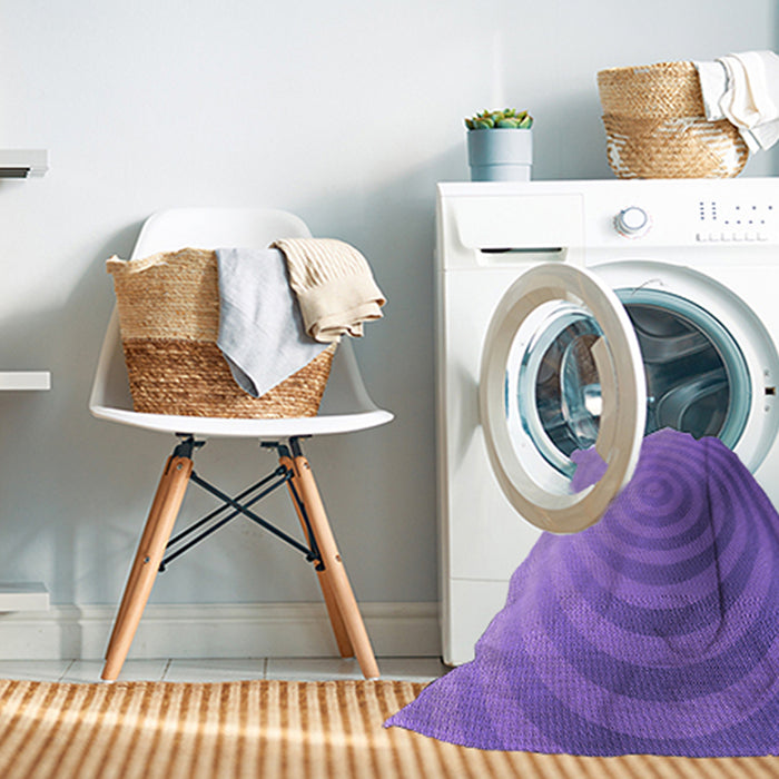 Machine Washable Transitional Purple Rug in a Washing Machine, wshpat3518pur
