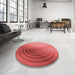 Round Patterned Red Rug in a Office, pat3518rd